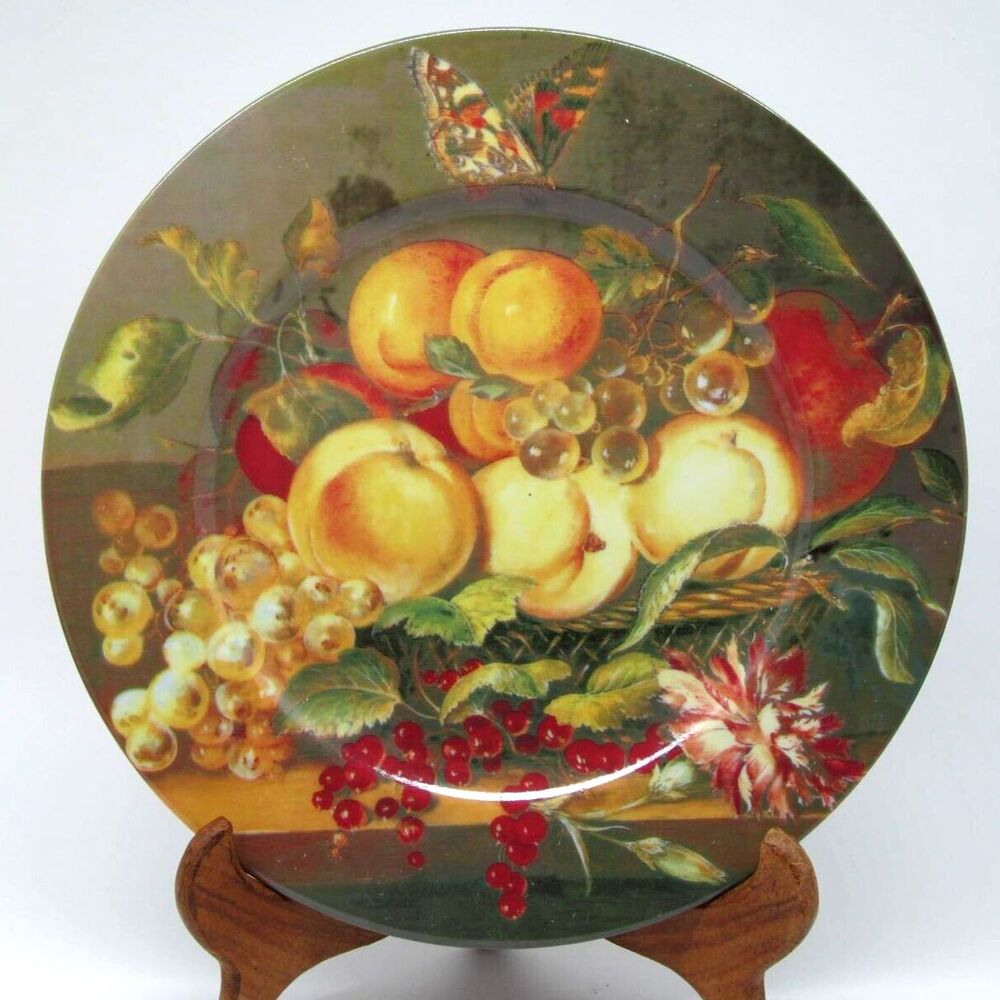 Email de Limoges Fruit Variety Green 10.5" Dinner Plate Excellent